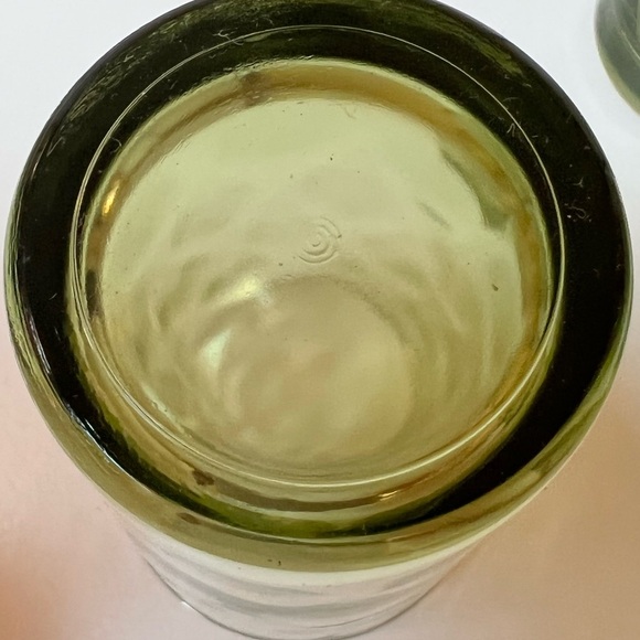 VINTAGE Green Dot Eldorado Hazel Atlas juice glasses. Set of 8. - Picture 6 of 7
